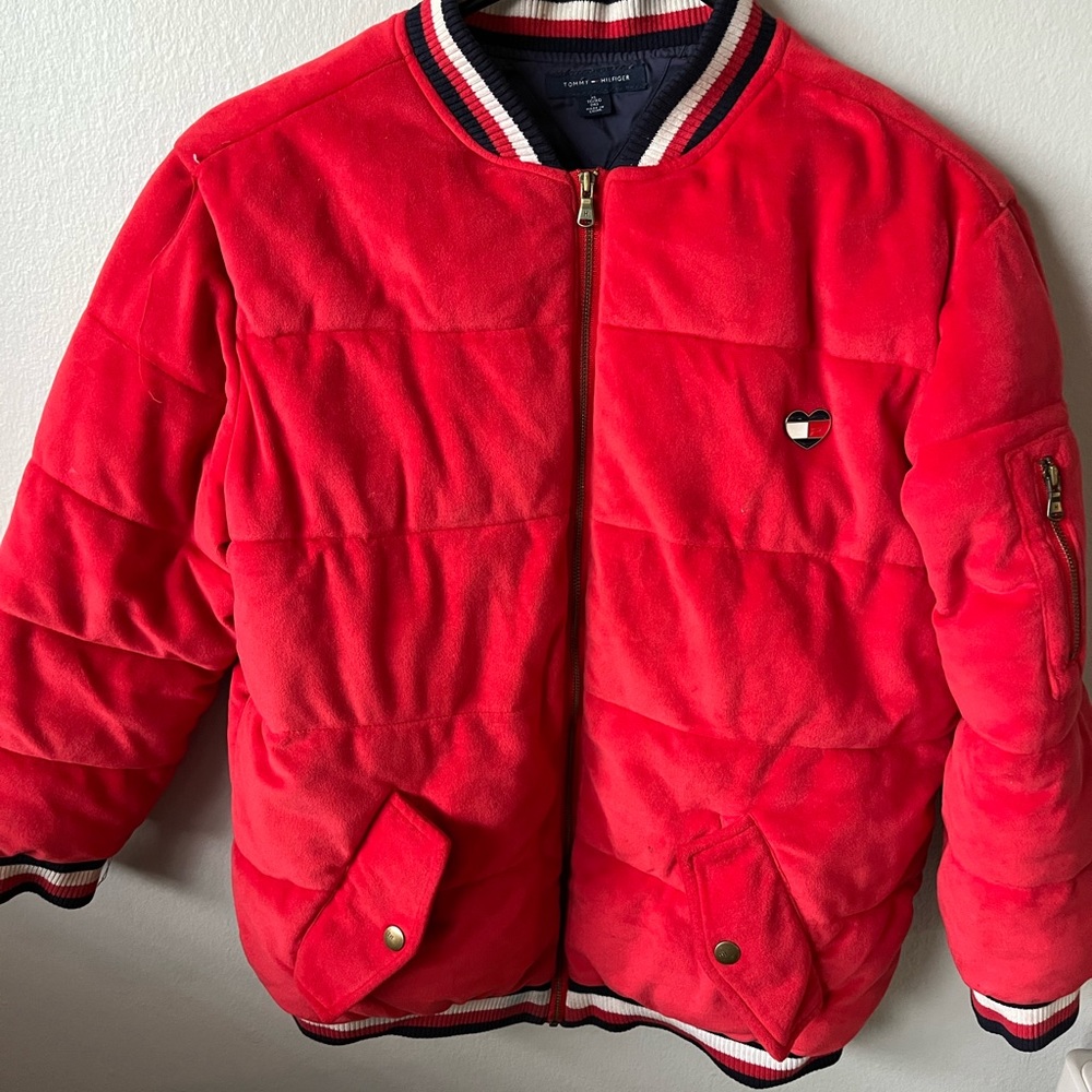 Teens Red Tommy Hilfiger puffer jacket size 16